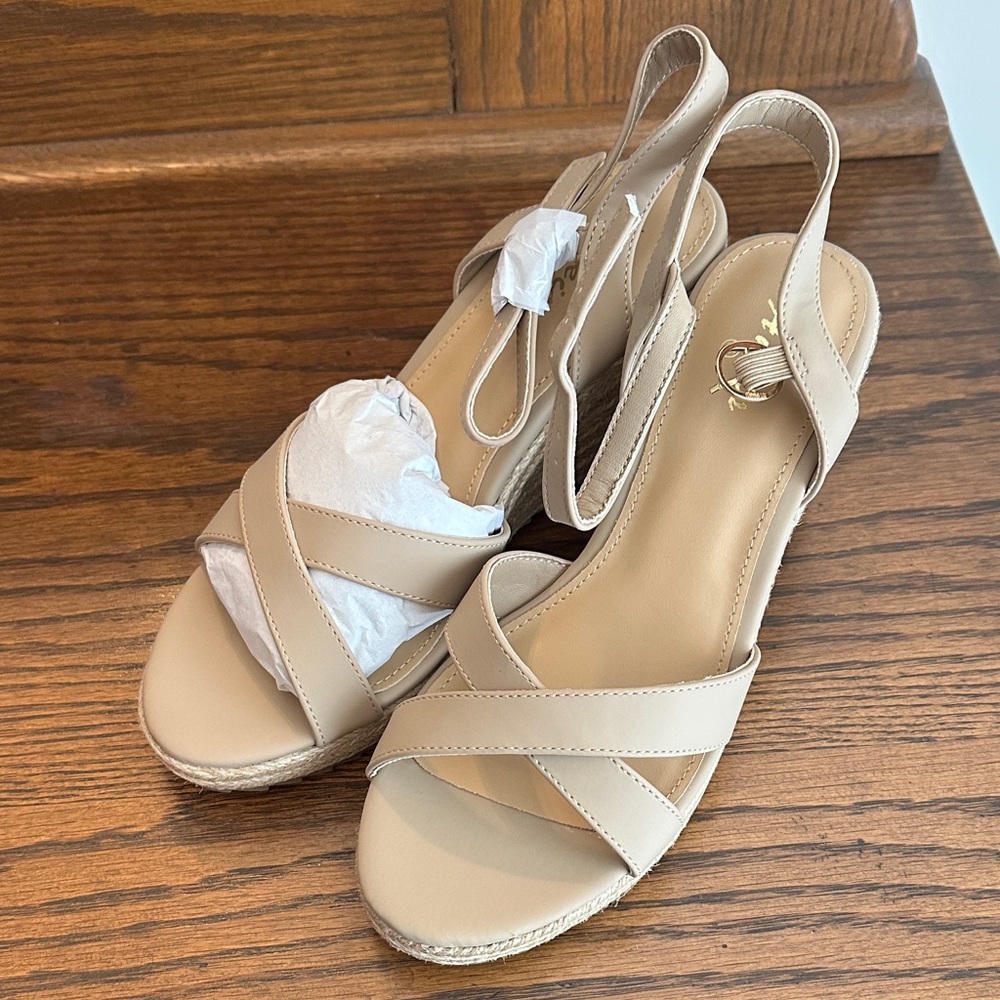 Ankis Elegant Beige Slingback Sandals